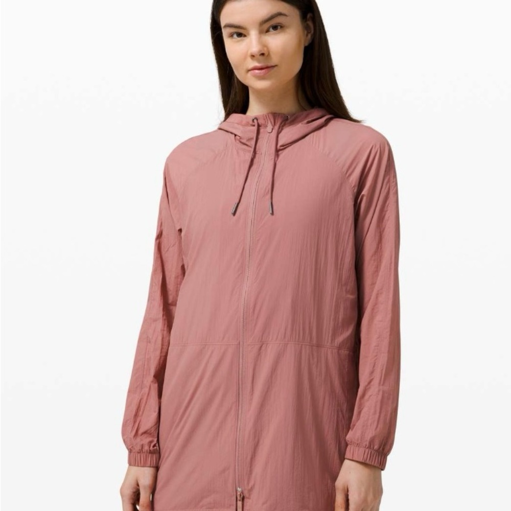 Lululemon Burgundy/rust red Seek The Sky Windbreaker Jacket